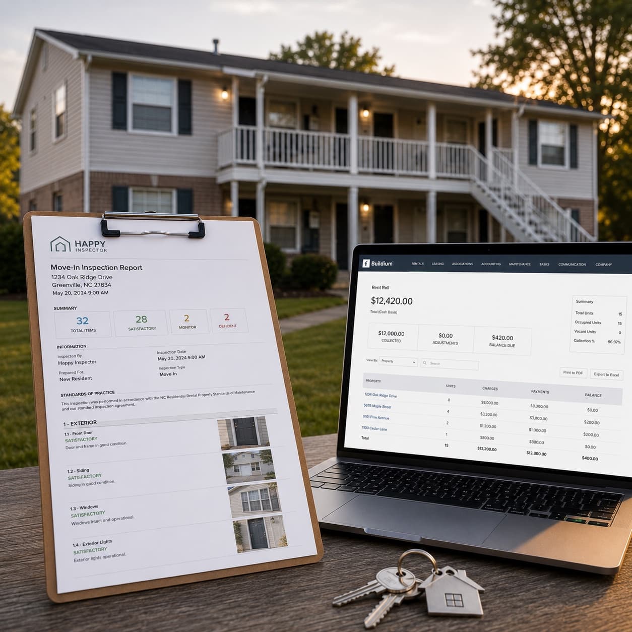 Rental property owner reviewing investment performance